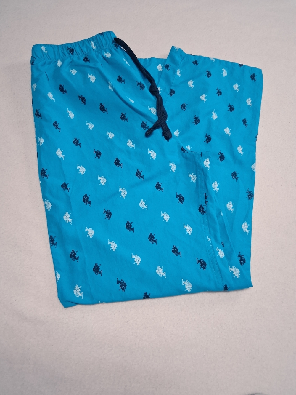 4/20$ ➡️ U.S. Polo Assn. Bright Teal Printed Drawstring Joggers